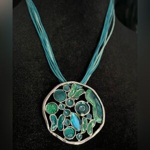 Mixed turquoise Barcelona Pendent